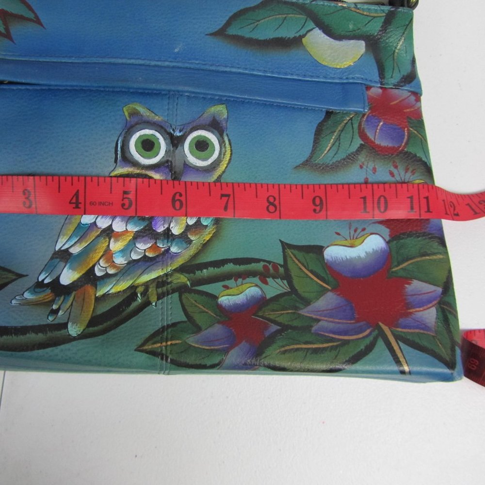 Anuschka Hand Painted Leather  Crossbody Bag Purse - Picture 12 of 15